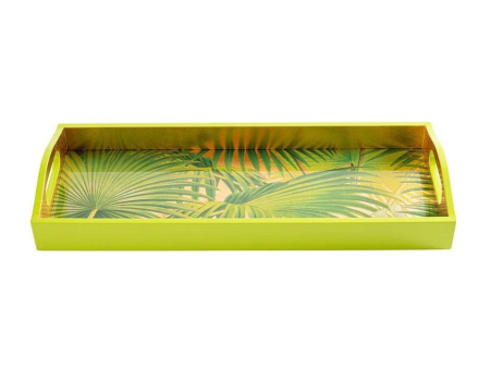 Palm Fronds Lacquer Bar Tray For Cheap