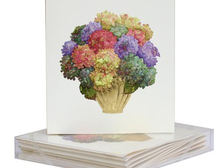 Hydrangea Bouquet Note Cards, Set of 8 Sale