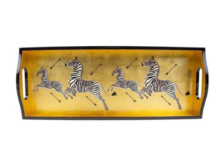 Zebras Lacquer Bar Tray Fashion