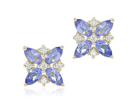 Celeste Earrings in Tanzanite & Diamonds Sale