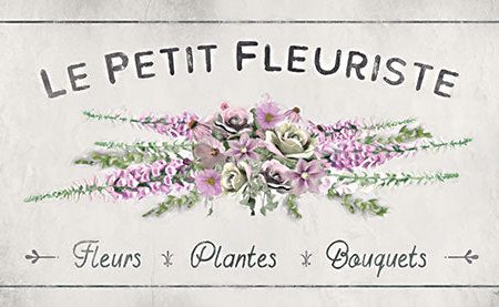 LD2341 - Fleurs & Plantes Pink I - 18x9 Online now