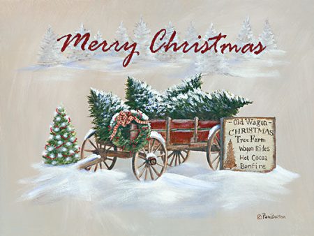 BR519 - Merry Christmas Wagon   - 16x12 Online now